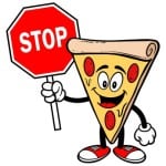 Pizza with Stop Sign